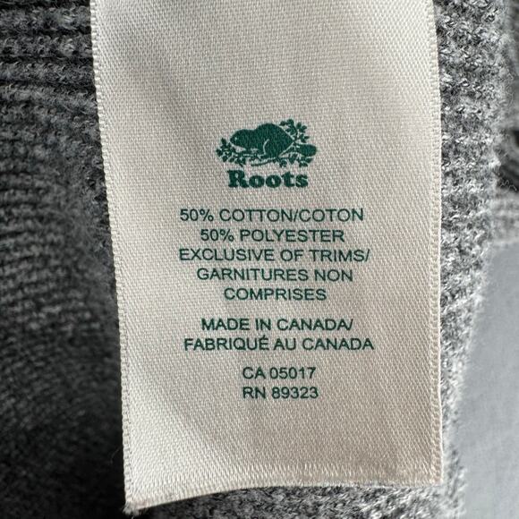 Roots x Tom Thomson Long Sleeve Thermal Mens M Gray Canada Outdoor Cotton Blend - Picture 13 of 13